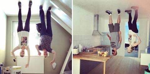 Quán Cafe đặc biệt treo ngược mình ở đức - Ảnh 1